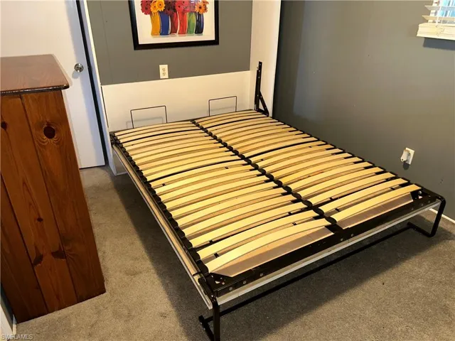 Bedroom with carpet floors