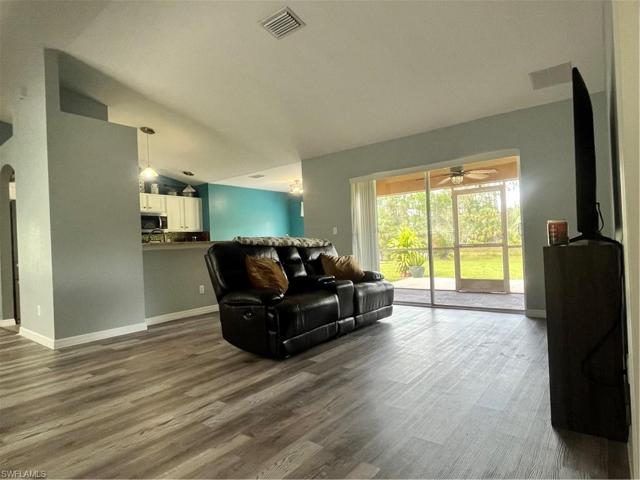 Living area with open concept