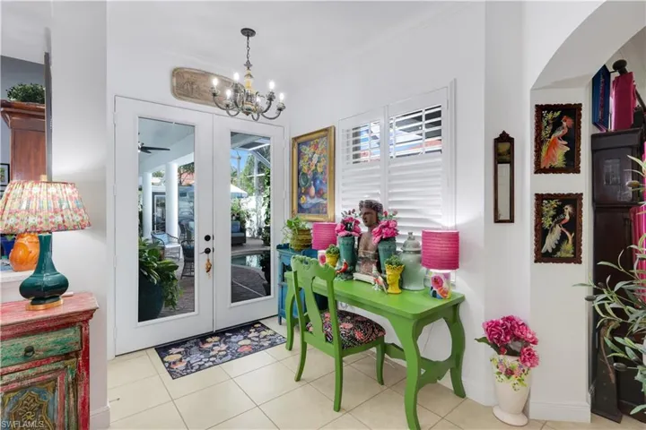 French Door entry into the Foyer