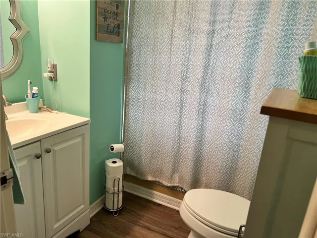 Very roomy main bathroom