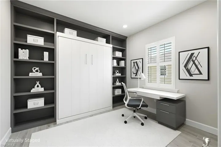 Virtually Staged Den/Office with a Murhpy Bed