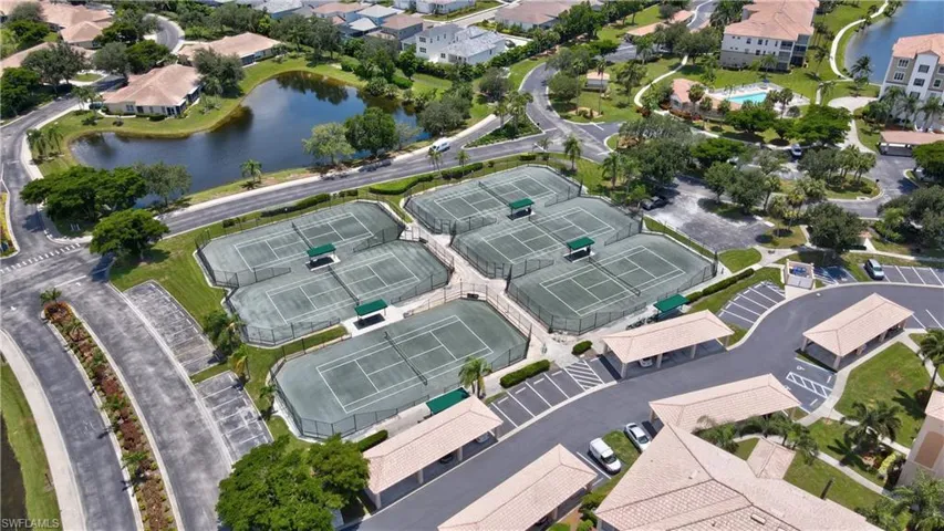 Aerial view of golf course