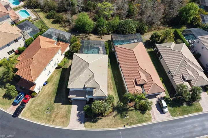 Aerial view of residential area