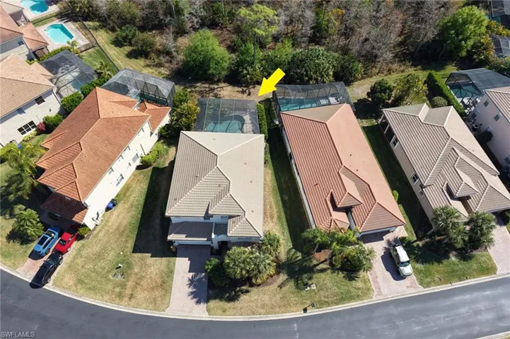 Aerial perspective of suburban area