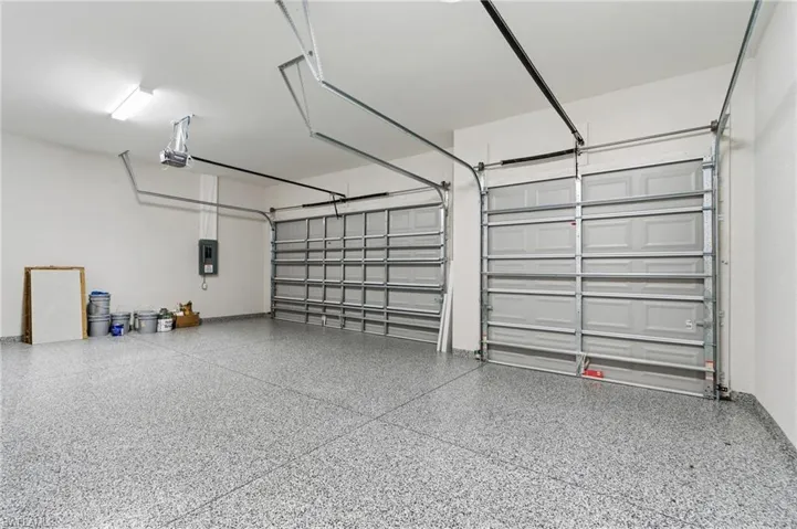 Epoxied 3 car garage