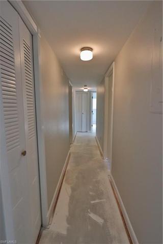 Hallway with linen closet