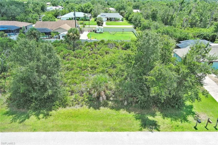 Aerial view of residential area
