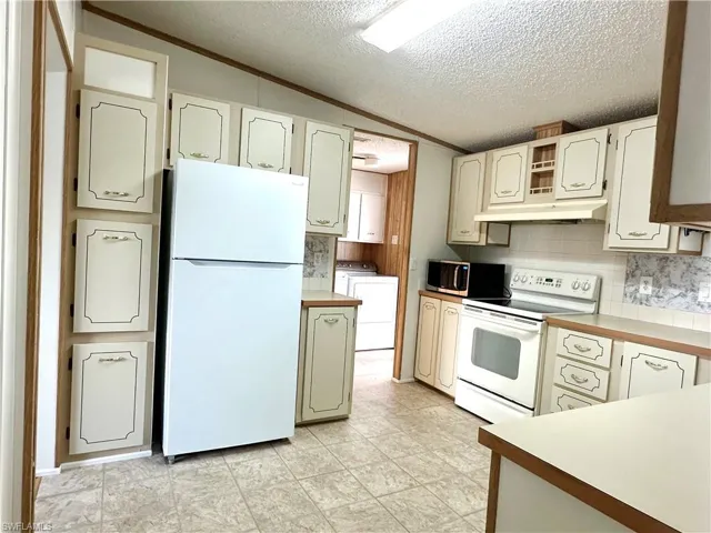 Kitchen, showing the cabinet storage.