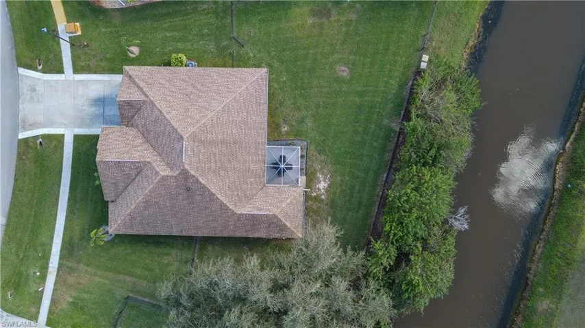Birds eye view of property
