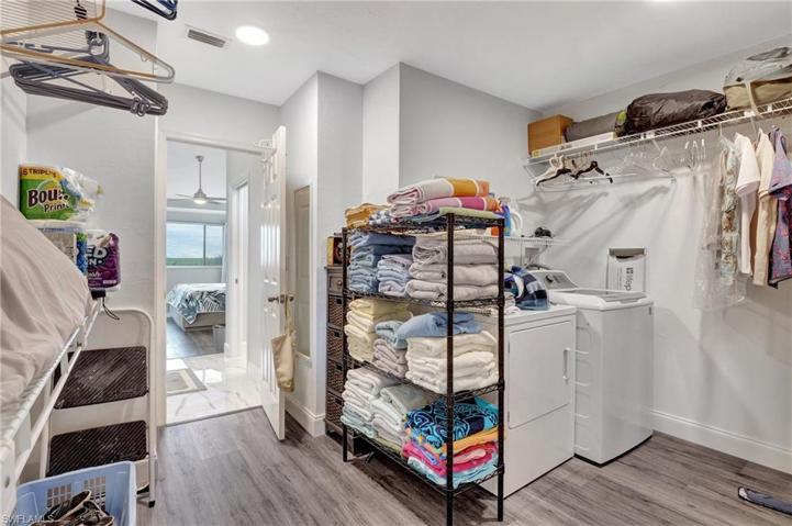Walk-in Master closet with laundry