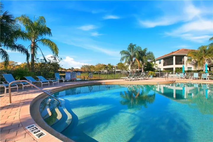 Community pool featuring a patio