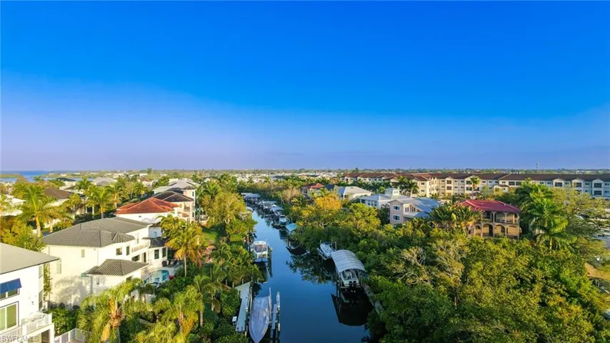 Aerial view of a large body of water