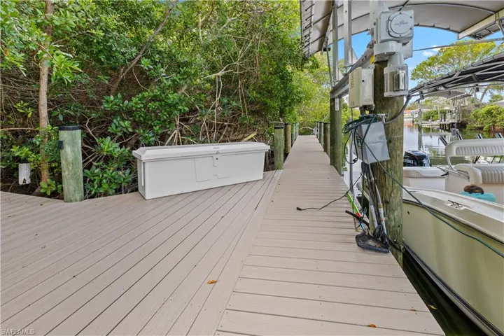 80 Foot boat dock and a water view