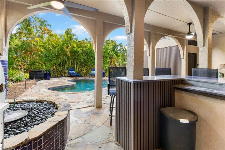 Outdoor pool featuring a patio area