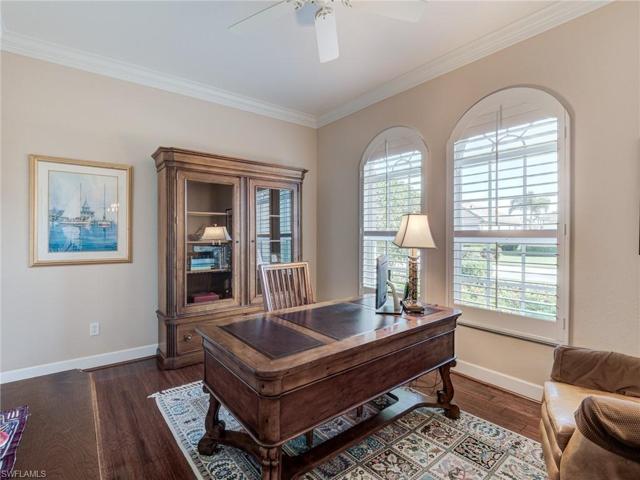 Plantation shutters at most all windows