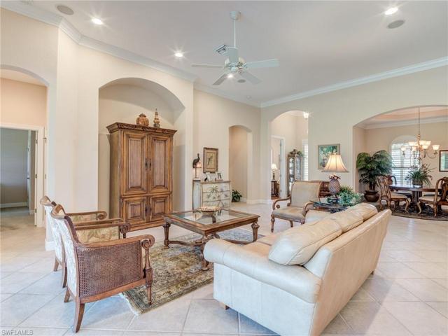 Room for a large wall mount TV.  Dining room at right.