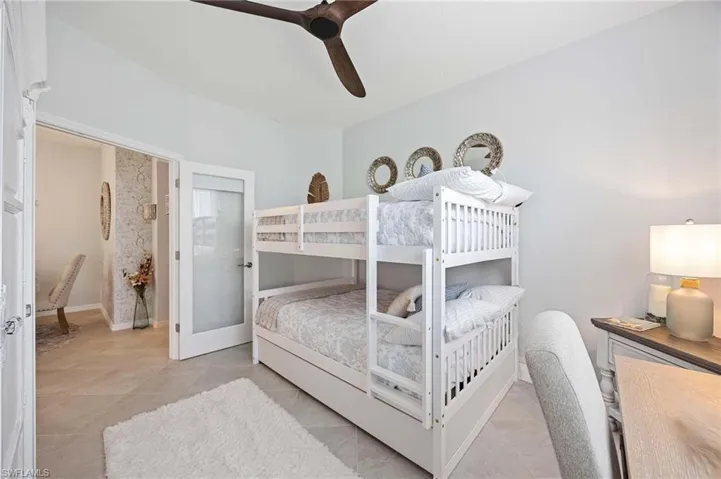 Bedroom featuring a ceiling fan