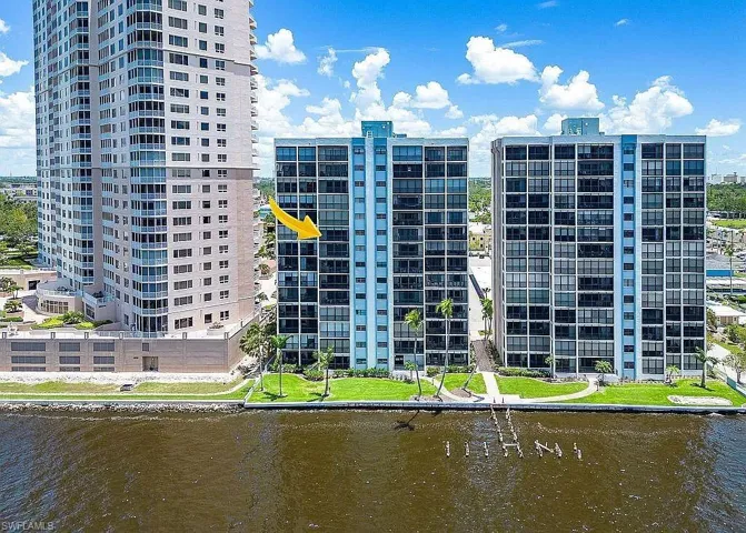 View of building exterior with a water view