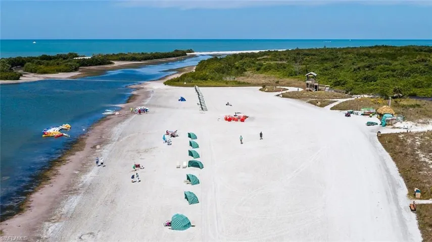 Aerial view of expansive coastline