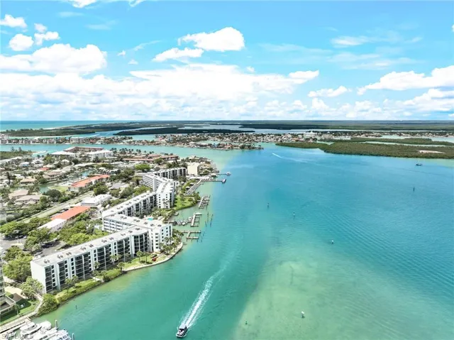 Bird's eye view of a large body of water