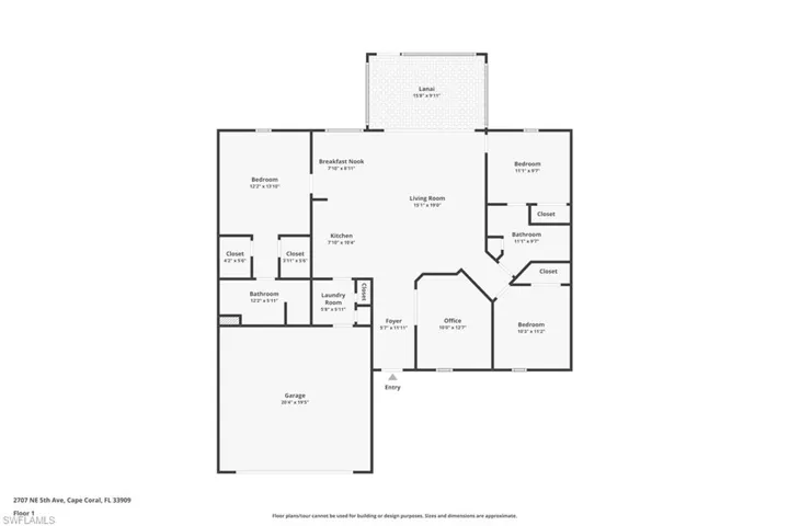 Approximate floor plan / room layout