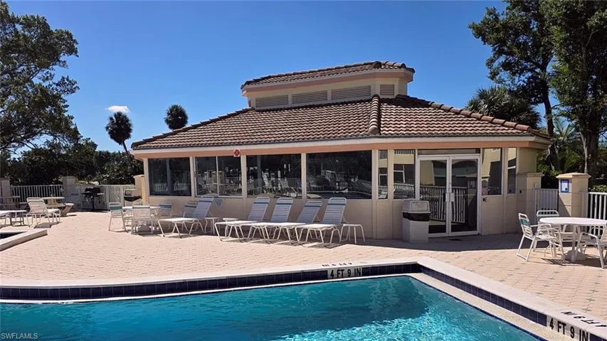 Clubhouse/Fitness area overlooking pool