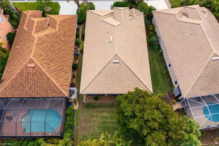 Bird's eye view of a pool