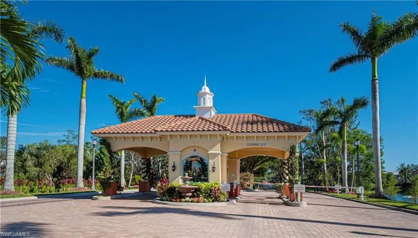 View of gated community entrance