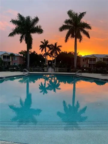 Pool at dusk