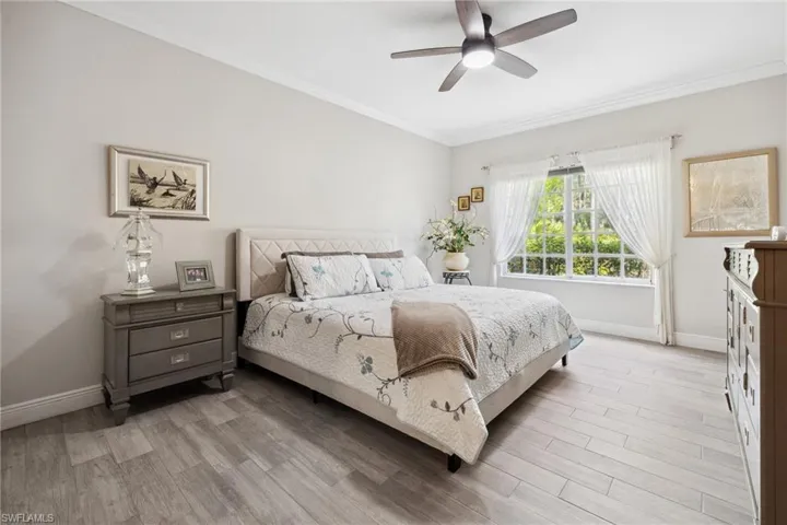 Oversized primary bedroom with walk-in closet