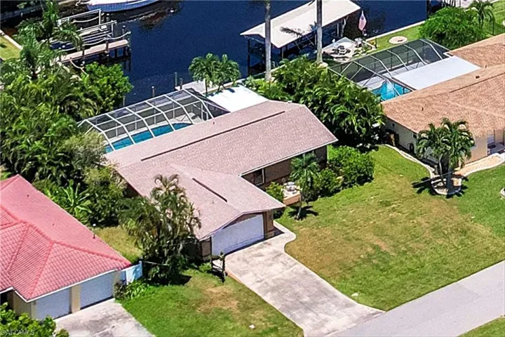 Drone / aerial view of a nearby body of water