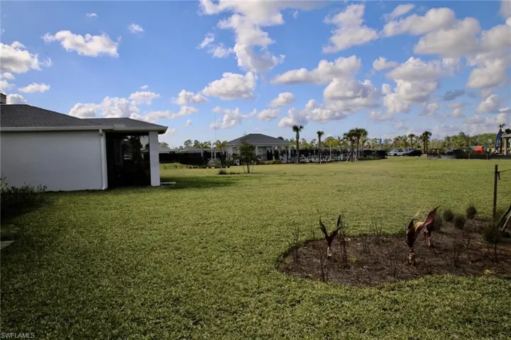 View of grassy yard