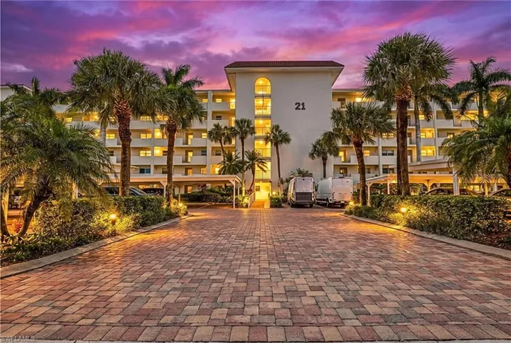 twilight sunset front of building