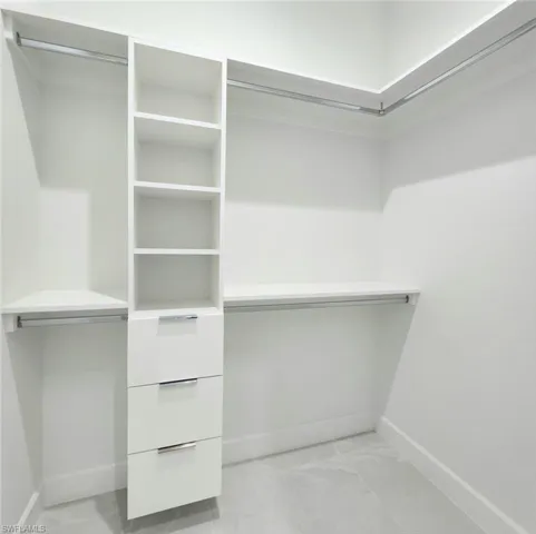 View of walk in closet