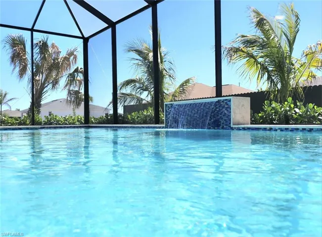 Outdoor pool with a lanai