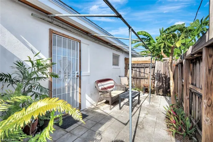 Fenced in patio.