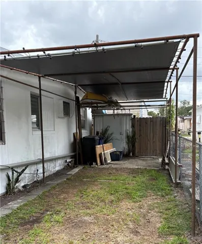 Unit One Carport space with covering on