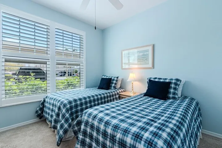 Spacious bedroom with views and large closet