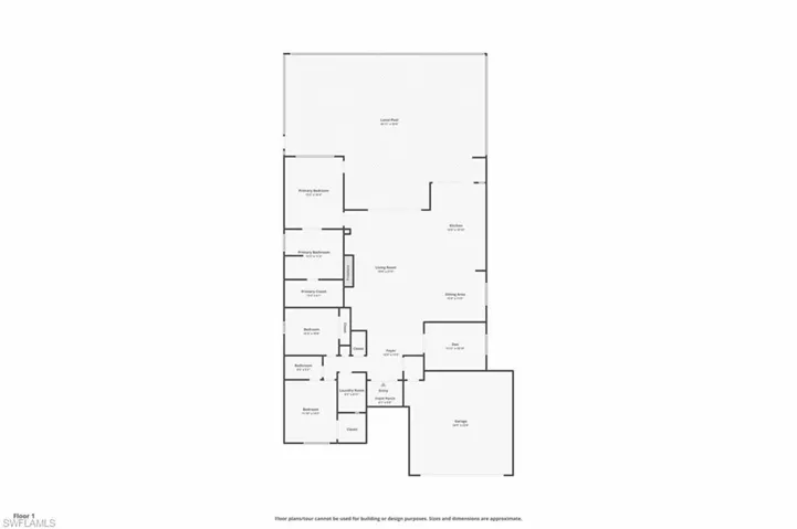 Office space featuring crown molding, light wood-style floors, and ceiling fan