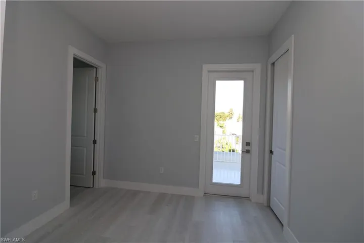 Entryway featuring light hardwood / wood-style flooring