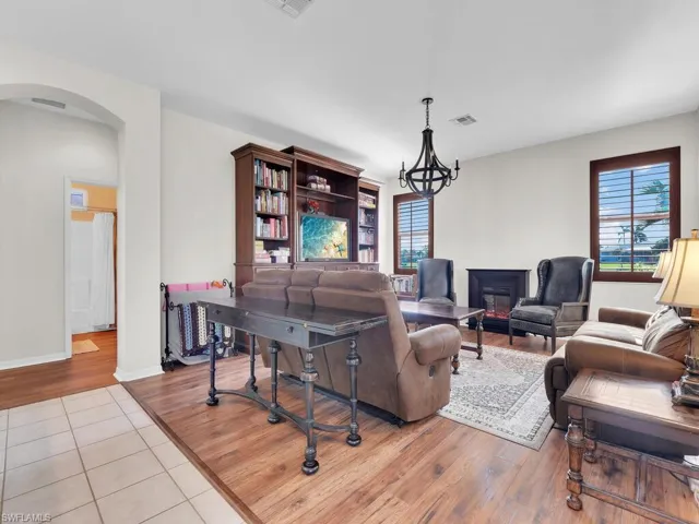 Family Room w/ Electric Fireplace