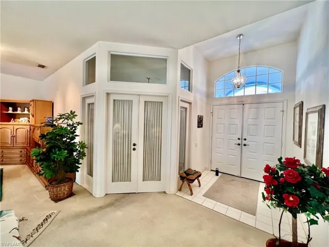 French doors to the den.
