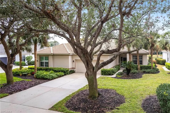 View of front of property with a two car garage