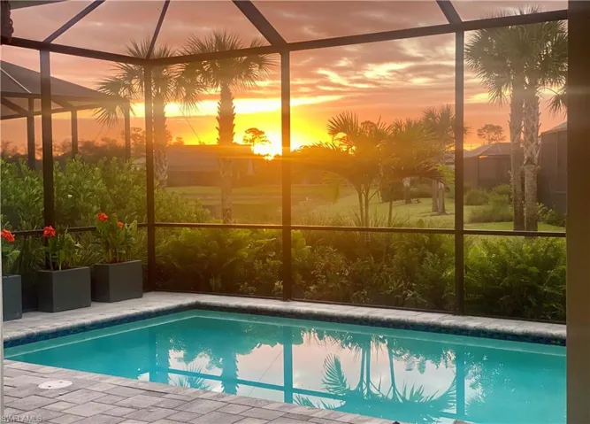 Pool at sunrise