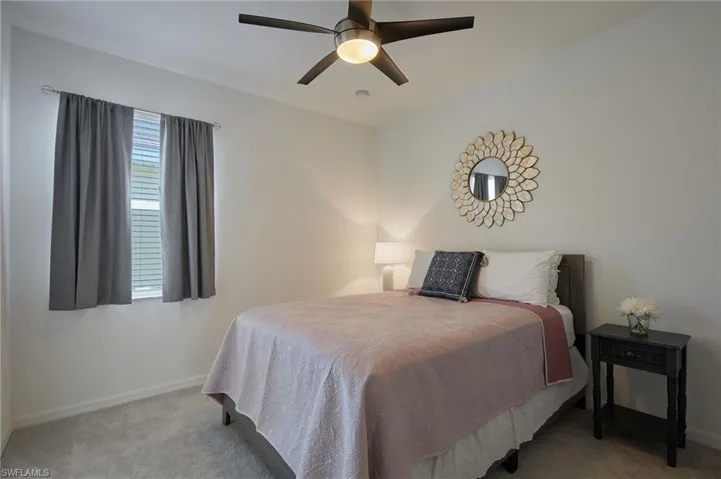 Carpeted bedroom