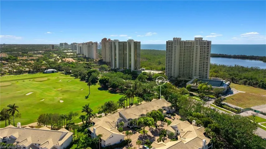 Drone / aerial view of a nearby body of water