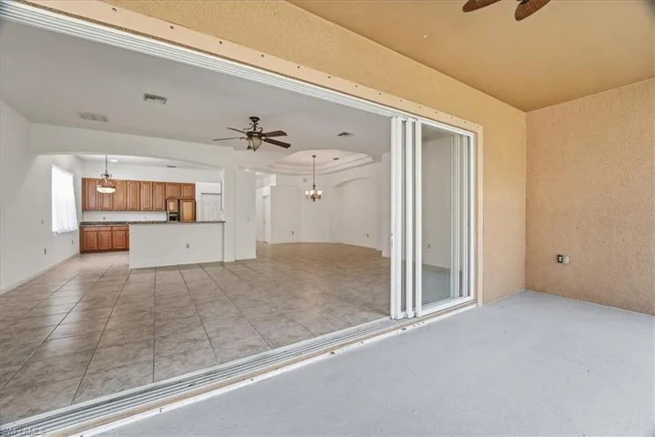 Screened in back lanai with private preserve views.