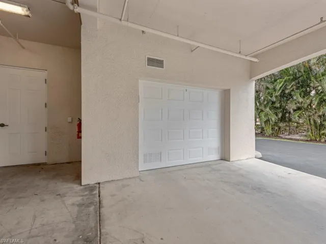 Garage with visible vents