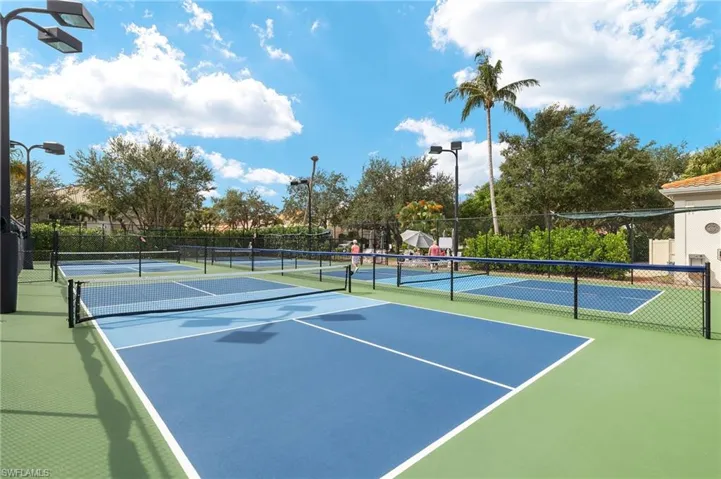 View of tennis court