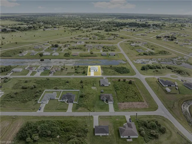 Birds eye view of property